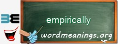 WordMeaning blackboard for empirically